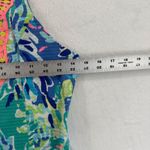 Lilly Pulitzer  Pearl‎ Shift Dress Size 00 Blue Green Floral Cotton Sleeveless Photo 1