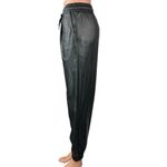 ZARA  Women's Faux Leather Black High Waisted Drawstring Jogger Sweat Pants Sz S Photo 1