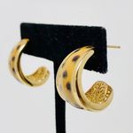 Sterling Silver , gold overlay leopard print earrings Photo 4