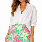 Lilly Pulitzer  Women's Size 10 Callie Ruffle Mini Skirt Resort White Mariposa Photo 0