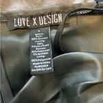 Love X Design Black Faux Leather Pleated Cups Cami Bodysuit Size Large Photo 3