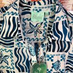 True Destination Womens Sunset Blue She’ll Swim Coverup Shirt XL Photo 5