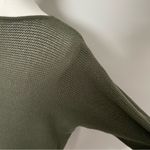 Michael Kors Sweater Tunic Open Knit Lightweight High Low Round Neck Olive Green Photo 9