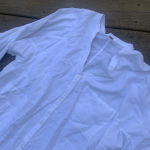 Free People  Linen oversized shirt /dress boho spring tunic classic button up Photo 2