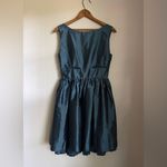 Kensie  Y2K Fit Flare Dress Deep Blue 100% Silk Double Skirt S Goth Witchy HOMCO Photo 7