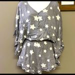 VICI  Beyond the Sea Embroidered Star Adorable Kimono Short Romper- Small- NWT Photo 3