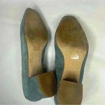 Madewell  The Raquel Suede Heel Pump Blue Green Size 7 Photo 6