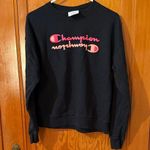 Champion  Black and Pink Men's Crewneck Sweater Photo 0