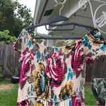 Band of Gypsies Roses Wide Leg Off Shoulder Jumpsuit M Photo 5