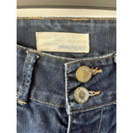 Maurice's  Size 3/4 Wide Leg Crop Distressed Denim Jeans Y2k Low Rise Dark Wash Photo 4
