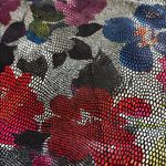 LODIS BRAND FLORAL LEATHER WRISTLET SOFT LEATHER GOLD HARDWARE ZIP CLOSURE Black Photo 3