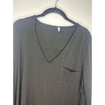 Soma  V-Neck Long-Sleeved Night Shirt Nightgown Women's Size XL Black Soft Photo 1