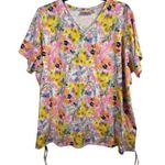 Quacker Factory Pink Floral Rhinestone V Photo 0