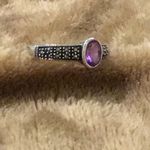 JACK JUDITH  Amethyst Marcasite Sterling 925 Ring Photo 9