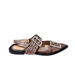 Ganni  Feminine buckle ballerinas Brown Leather Slingback Pointed Flats 39 $425‎ Photo 1