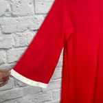 Vintage Pinehurst Lingerie Button Short Robe Red White Nylon Size S 70s Retro Photo 3