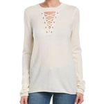 n:philanthropy  cream lace neck wool sweater Photo 2