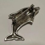 Sterling Silver Marcasite Dolphin Brooch Pin 1 7/8 Inch Photo 3