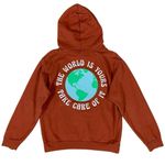 Talentless  Rust Red Pullover Graphic Logo Hoodie Large Unisex Photo 2