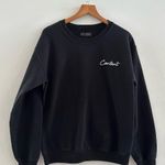 Liza Koshy Crewneck Sweatshirt, Black “Content”, size Large Photo 0