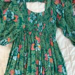 Free People  Green Floral Mini Dress  Photo 0