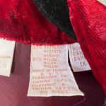 Spiegel  Velvet Long Sleeve Top Size 1X Red Tunic Full Button Front Collared Boho Photo 2