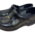 Dansko Black Floral Embossed Leather Professional Nursing Clogs Size 36 US 5.5-6 Photo 0