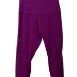 Lululemon Hot To Street Crop Leggings Mesh Regal Plum Women’s Size 6 Photo 1