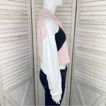 Hollister  Color Block 1/4 Zip Cropped Sweatshirt Pink Black White XS Photo 2