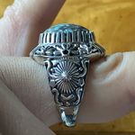 Natural Blue Moon Turquoise Sterling Silver Ring Size 7 Photo 2