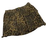 reset by Jane Pocketed Leopard Print Denim Mini Skirt Black Photo 4