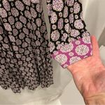 Vintage Y2K Soft flowy washed geometric vneck 3/4 sleeve midi dress purple black Size M Photo 7