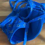 Aerie  Peacock Capri Blue Bikini Swim Underwire Push Up Top 36D Padded Corset Tie Photo 3