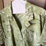 Erika  green and White Patterned Blouse xl Photo 2