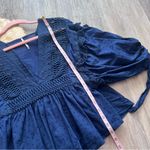 Free People drive you mad blouse in navy blue Photo 3