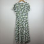 Vintage‎ Green Floral Short Sleeve Midi Dress Sz 8 Cottagecore Homestead Prairie Photo 1