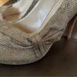 Caparros  Odessa Heels Champagne Sparkle  Women’s Size 9 Peep Toe Bow Accent Photo 10