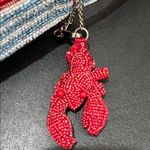 Made In India | 🦞 Nautical Striped Blue & Red Lobster Beaded Shoulder Bag Photo 5