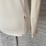 Under Armour Women M Heatgear 1/4 Zip Textured Mock Neck Longsleeve Pullover Top White Photo 7