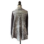 Anthropologie Field Flower Stamped Jacquard Cardigan Sweater Womens XSmall Photo 4