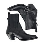 ZARA SRPLS Limited Edition Black Leather Cowboy Boots Size 40 EU 9 US Photo 3