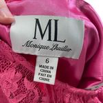 Monique Lhuillier ML  Pink Lace Formal Bridesmaid Dress 6 Photo 3