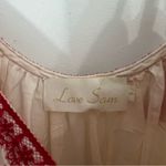 Love Sam  Ivory Rose Embroidered Peasant Top Cold Shoulder Size Small Photo 5