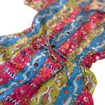 Dreams Vintage 80s NWT Cotton Romper Small Abstract Neon Print Button Playsuit Pink Photo 6