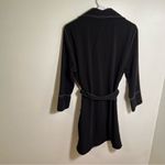 ZARA Basic Contrast Stitch Mini Shirt Dress Black White L Photo 7