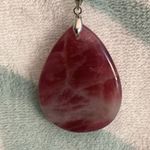 Amethyst  Crystal Necklace. NWOT on 18” Long 925 Silver Chain. White banding. Photo 3