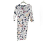 Haute Hippie  FLORAL SILK 3/4 SLEEVE SHIFT DRESS Photo 1