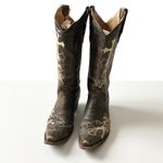 Circle G  Womens Western Boots Brown Leather Cross Embroidery Square Toe Size 9 Photo 1