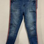 Vervet Ankle Skinny Jeans Red and White Stripes Size 28 Photo 0