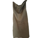 Princess Polly Yahir Linen Mini Dress Sage Photo 2